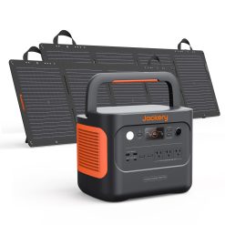 Jackery Solar Generator 1000 Plus with 2x100W Mini Solar Panels, 1264Wh Portable Power Station with Bifacial Solar Panels, 2000W Output Backup Power for Off-grid Living, Outdoor Camping, Power Outages