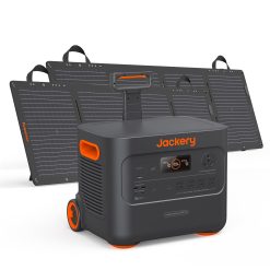 Jackery Solar Generator 2000 Plus 2x100Wmini, 2042Wh LiFePO4 Battery 3000W Output, Portable Power Station with 2x100Wmini Solar Panel, Fast Charging in 2H, for Outdoor RV Camping and Home Emergency